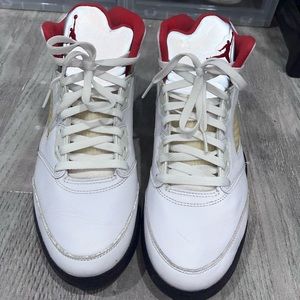 Red fire 5s Reflective tongue original Jordan’s.